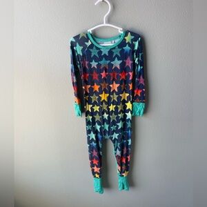 Little Sleepies Stars Crescent Zippy Romper Bamboo Sleeper with Unisex Print